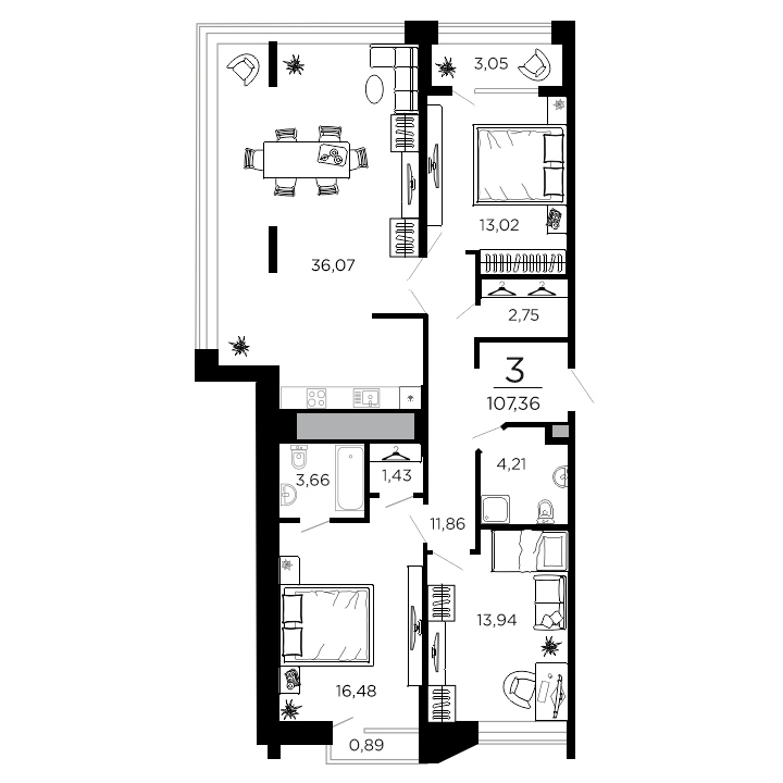 Жилой дом &laquo;Вега&raquo;, №204