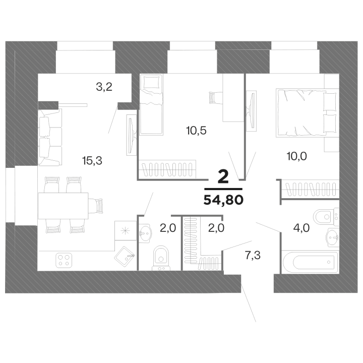 ЖК &laquo;Бирюзова Парк&raquo;, корпус 2, №98