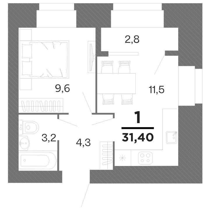ЖК «Бирюзова Парк», корпус 2, №200