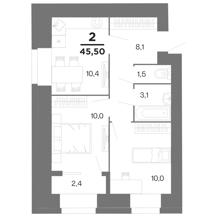 ЖК «Бирюзова Парк», корпус 2, №34