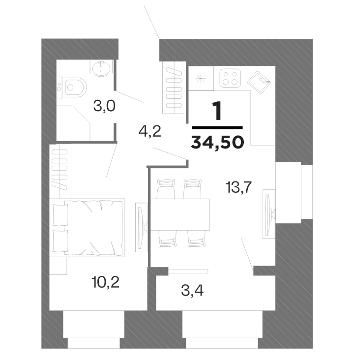 ЖК «Бирюзова Парк», корпус 2, №253