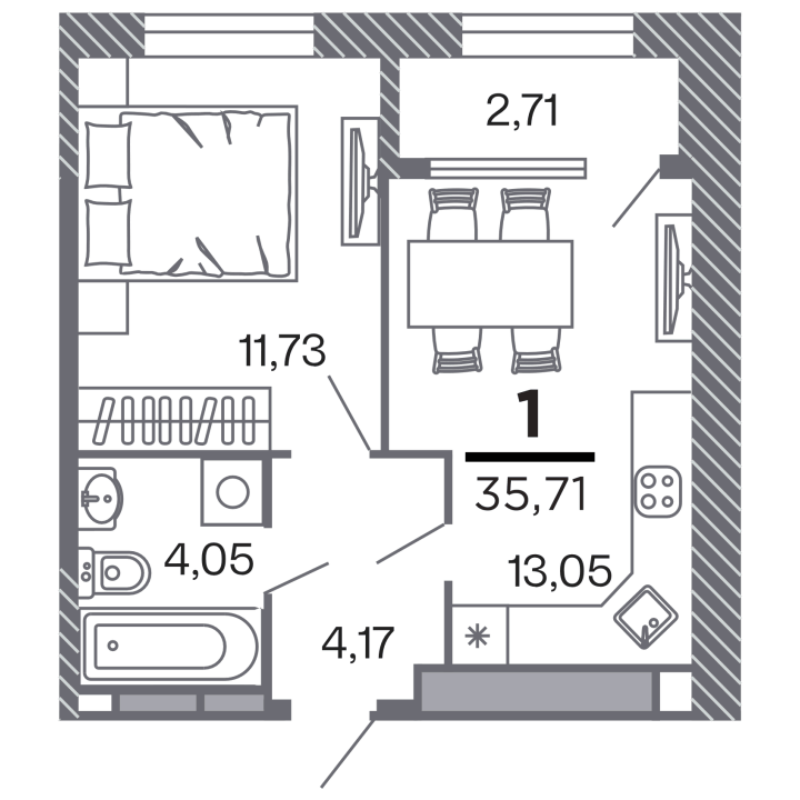 Жилой дом «Кипарис», №513