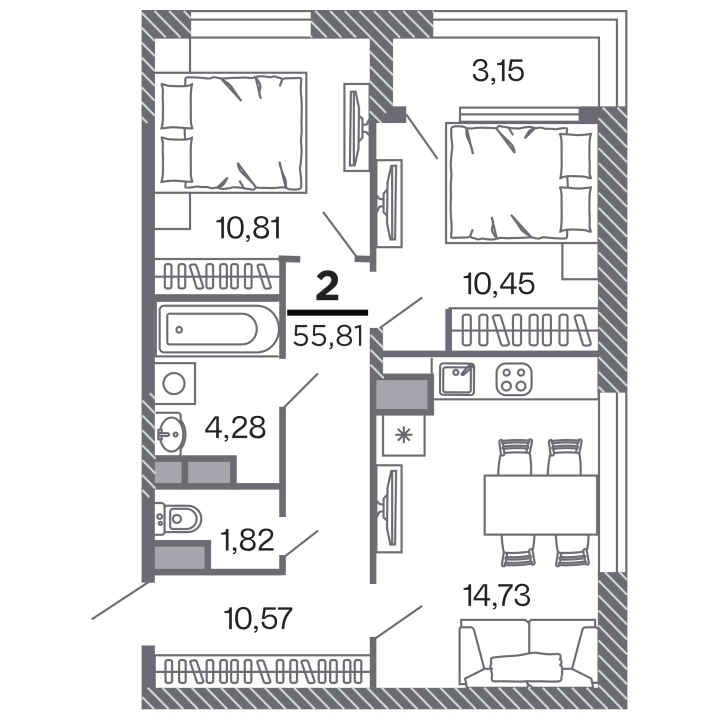 Жилой дом «Кипарис», №57