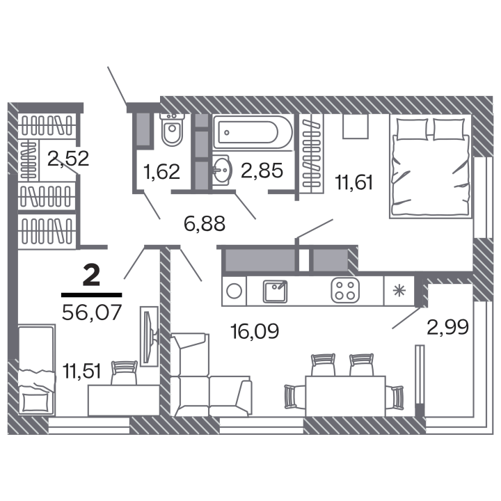 Жилой дом «Кипарис», №344