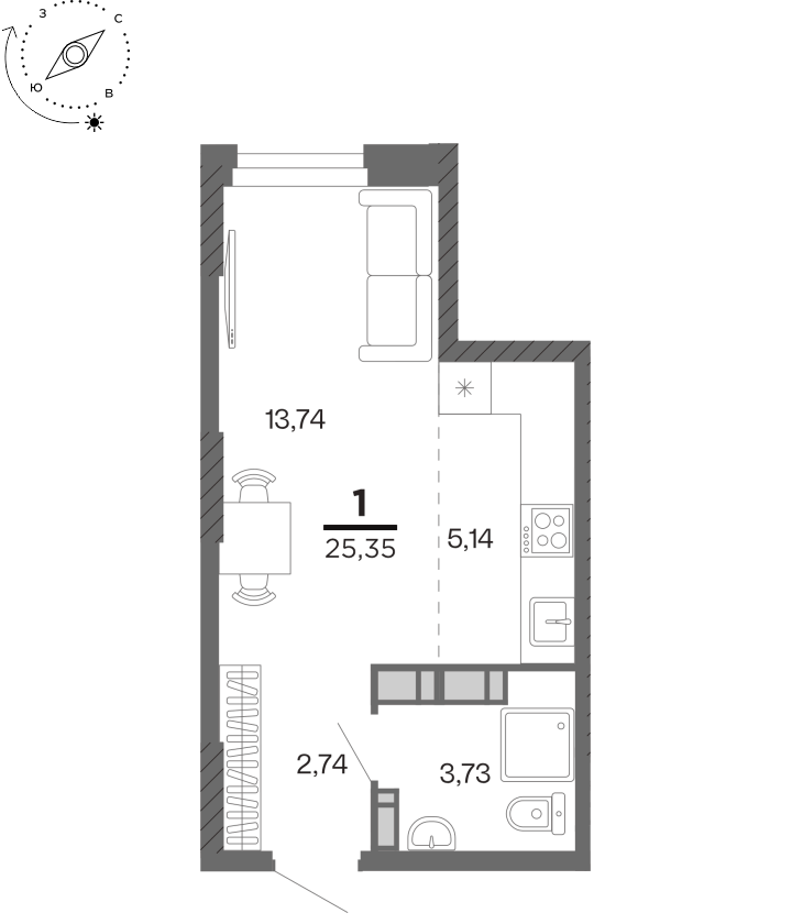 ЖК &laquo;Бережно&raquo;, №412